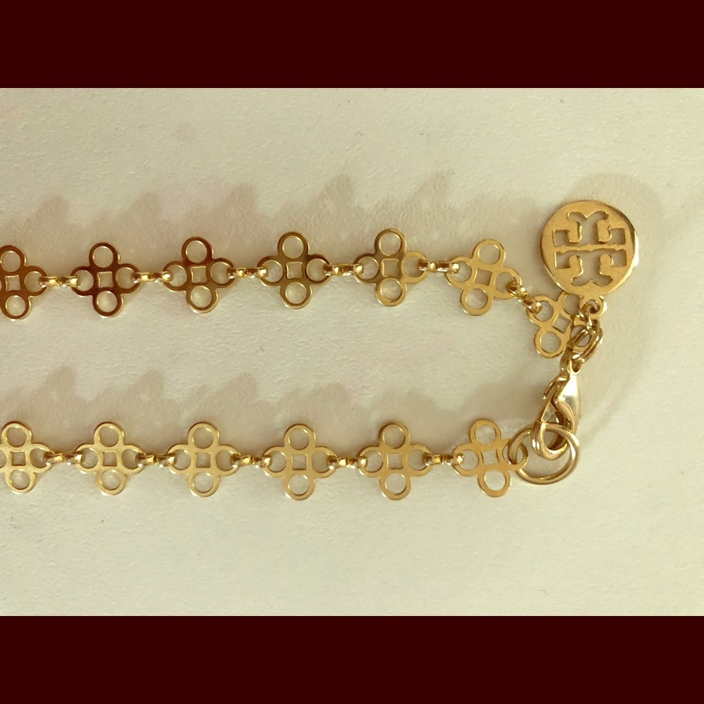 Tory Burch Gold Logo Necklace